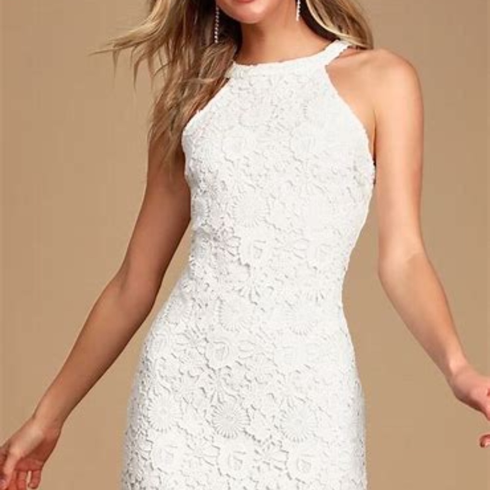 lulus white lace dress